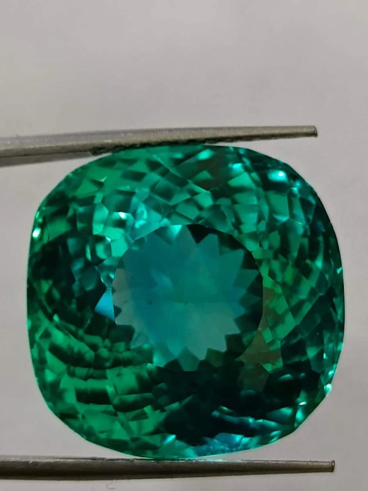 40.55 CT+ Natural Green Montana Sapphire Cushion Cut CERTIFIED Loose Gemstone