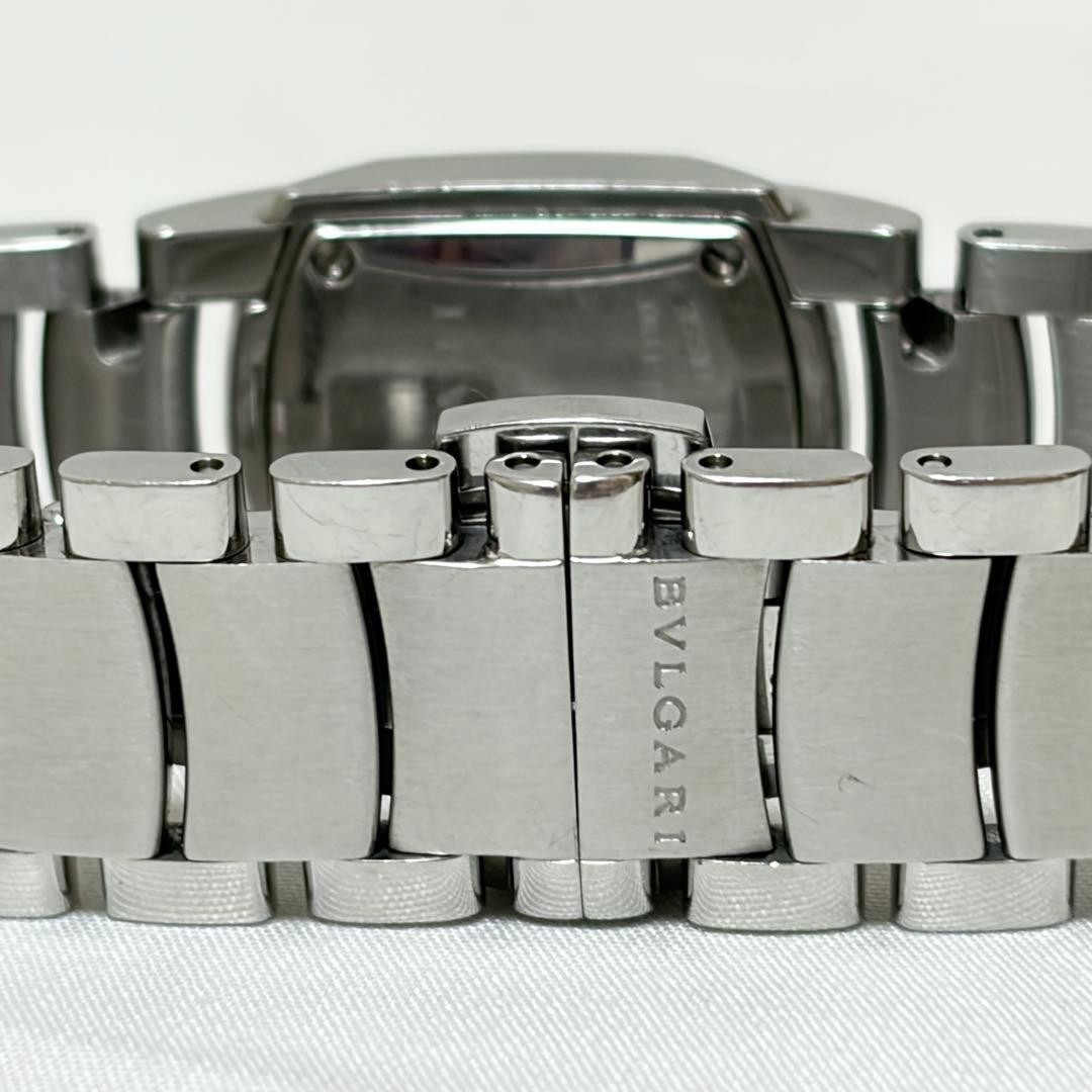 BVLGARI Assioma AA26S Quartz Stainless Steel Black Dial Auth Used