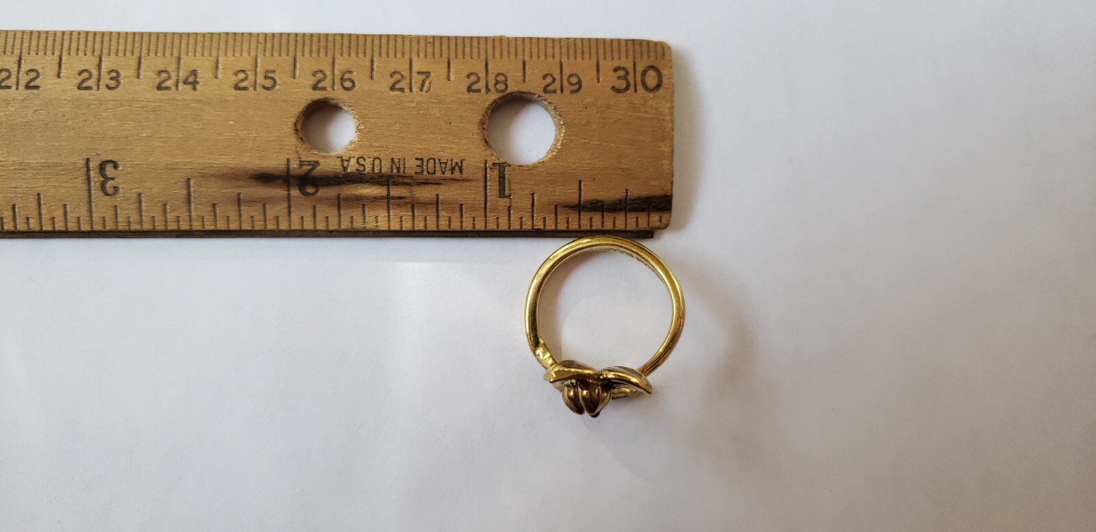 Handmade Southeast Asia Cambodia Ethnic Rondoun Flower Brass Ring Jewelry