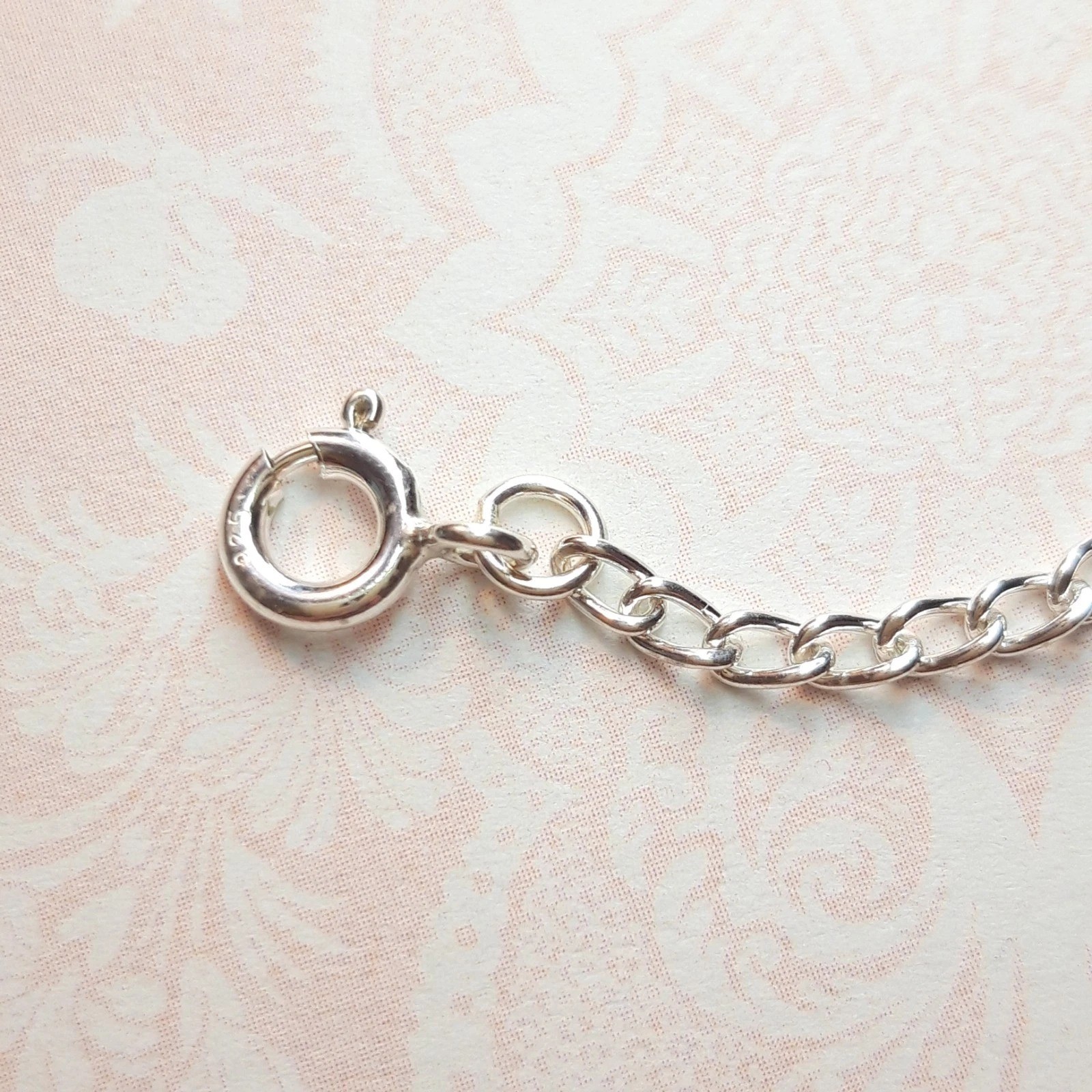 925 Sterling Silver Strong 2mm Curb Extender Safety Chain Curb 3cm 5cm 8cm