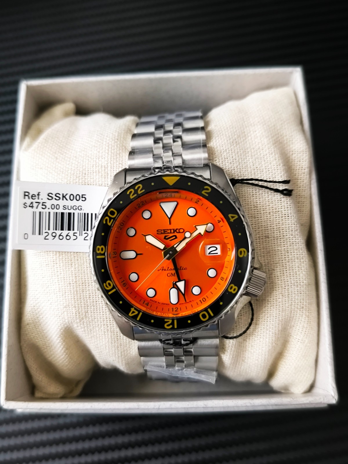 Seiko 5 Sports SKX Sports Style GMT Orange dial JAPAN SSK005-MINT
