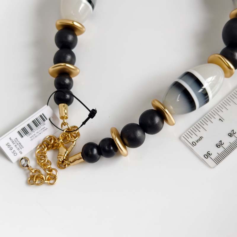 16″ Chicos Beads Heavy Statement Necklace Gift Chic Women Party Vacation Jewelry