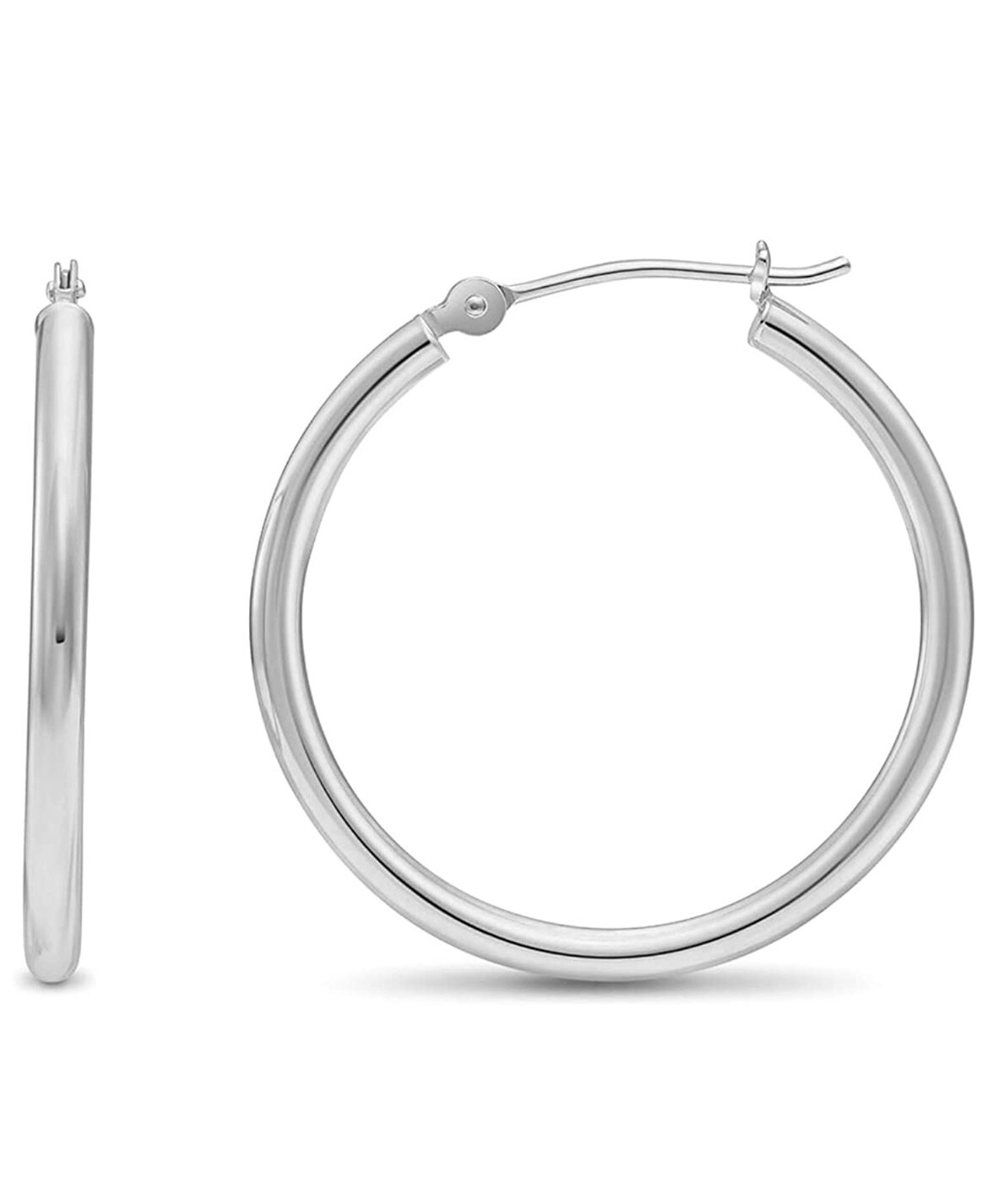 2 Pairs Sterling Silver Small Huggie Hoop Earrings And Studs for Women Girls Set