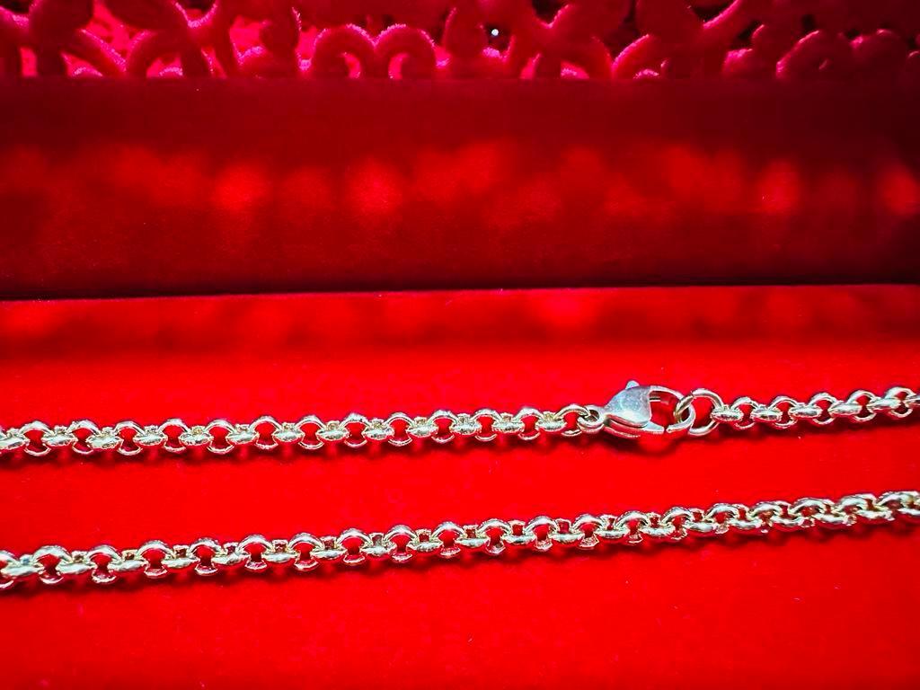 18k 18carat yellow gold plated Unisex Rolo Belcher Necklace all sizes Width=3mm