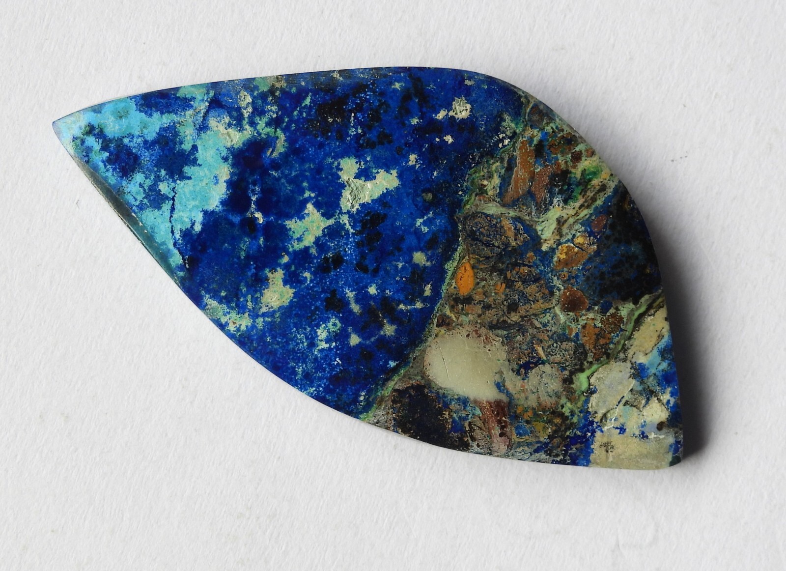 40.55 Ct Natural Azurite Fancy Shape Cabochon Loose Gemstone 44X23X5.3 MM