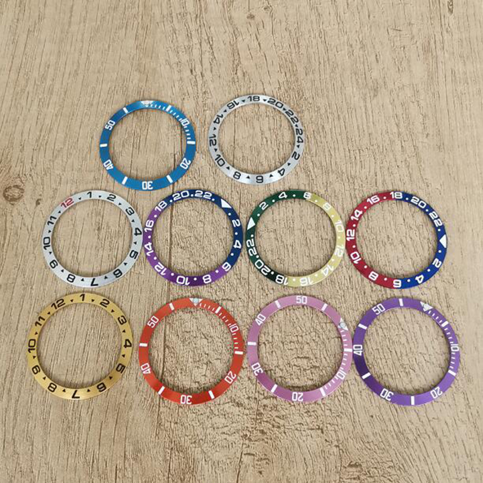 Magnesium Aluminum Watch Bezel Luminous Bezel Insert Fit For 40MM SUB Watch Case
