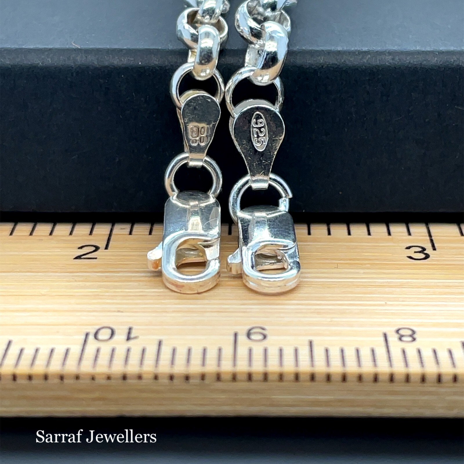 925 Sterling Silver Solid 4.5mm Rolo Belcher Chain Necklace 18″ 20″ 22″ 24″ 26″