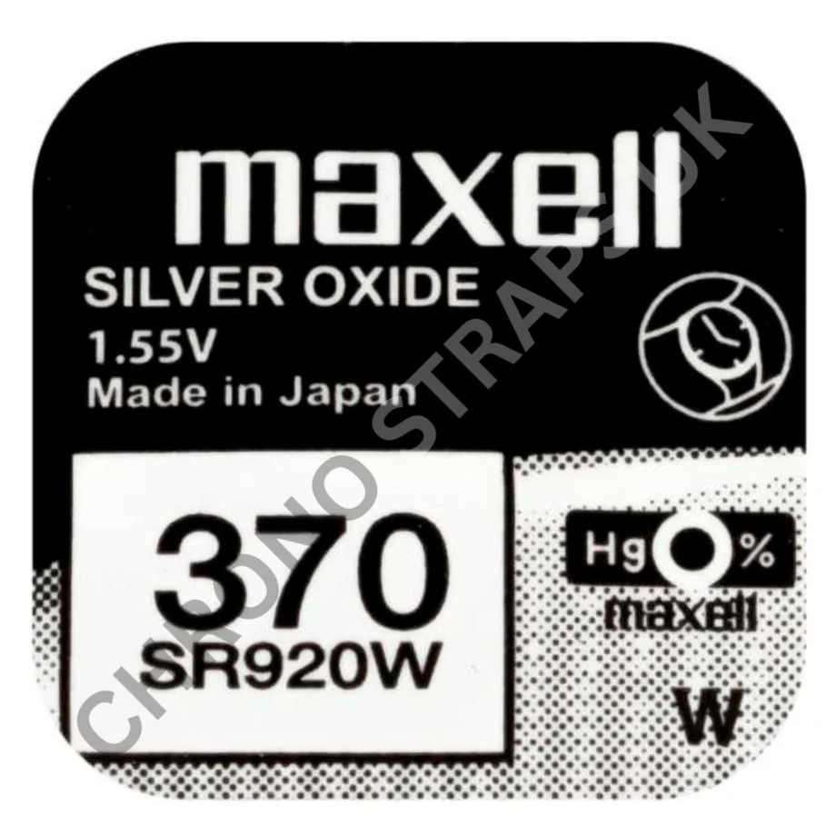 Maxell 370 / SR920W Silver Oxide Watch Battery