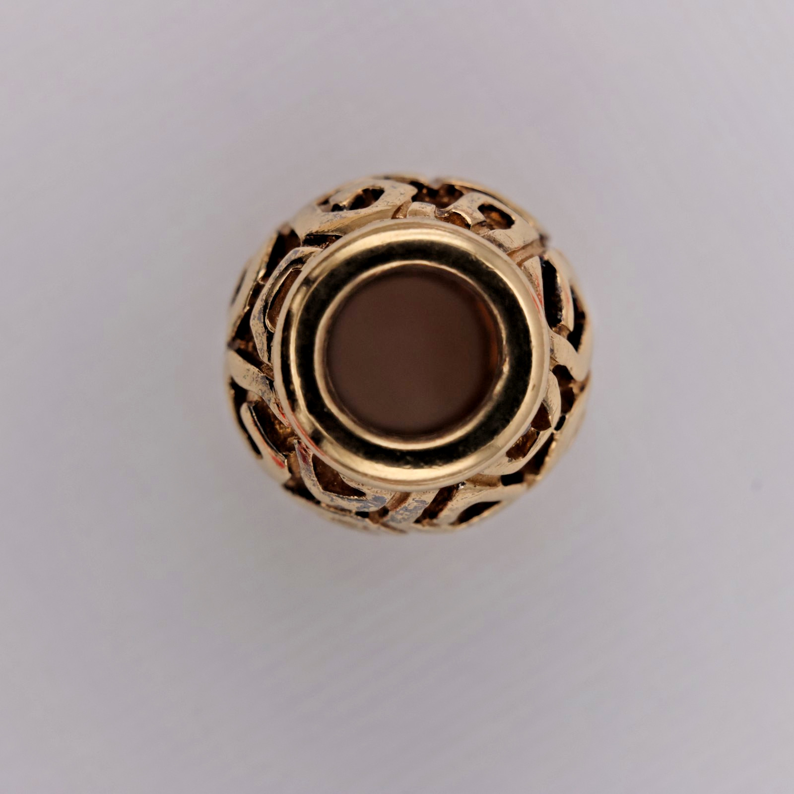 PANDORA 14KT GOLD AMAZING OPEN SCROLL WORKS CHARM, #750464, RETIRED, RARE, NEW