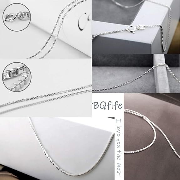 925 Sterling Silver Designer Chain 0.8MM Delicate Italian Box Chain – Super Thin