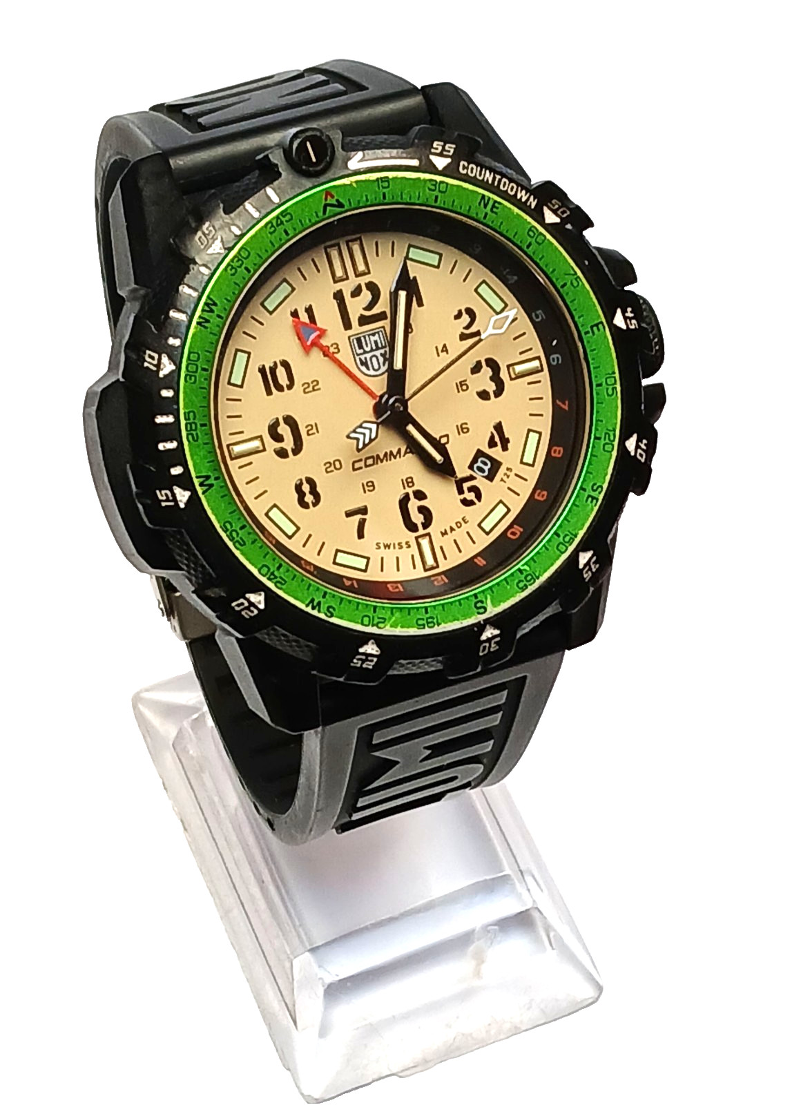 Luminox Men’s Watch Commando Raider Compass Beige Dial Black Rubber Strap 3321