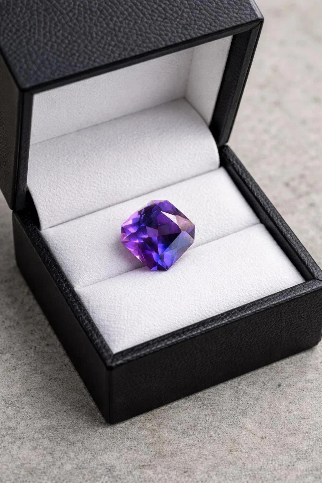 Flawless Natural 10 Ct Purple Blue Sapphire Asscher Cut Certified Loose Gemstone