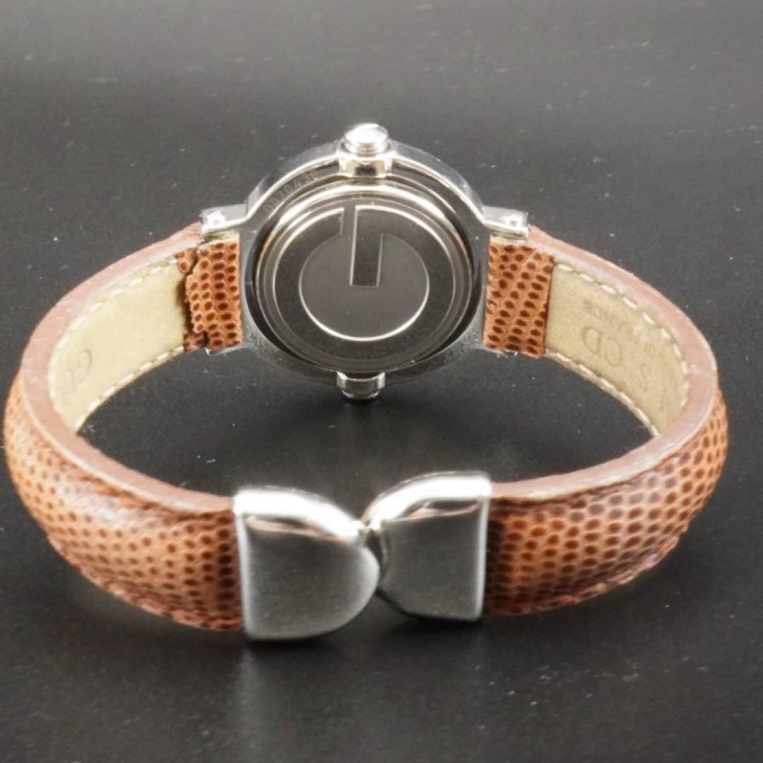 Gucci 6600L Turnface Brown Quartz Wristwatch Bangle Box Japan 0713258