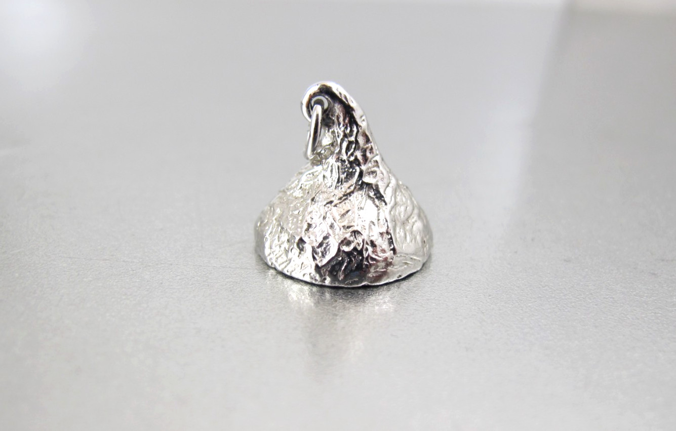 JCF Solid Sterling Silver 925 Hershey Kiss Pendant Charm 12.86 Grams