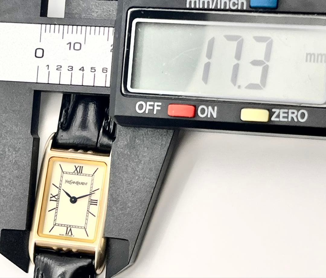 YSL Yves Saint Laurent Tank 5420-F46860 White Quartz Watch Japan 0712157
