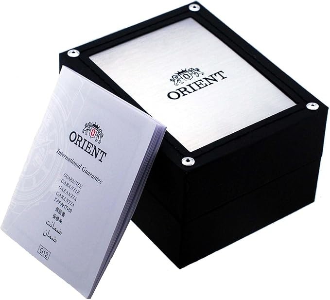 Orient Stretto Solar Chronograph Men’s Watch White Dial Gold Silver Steel Strap