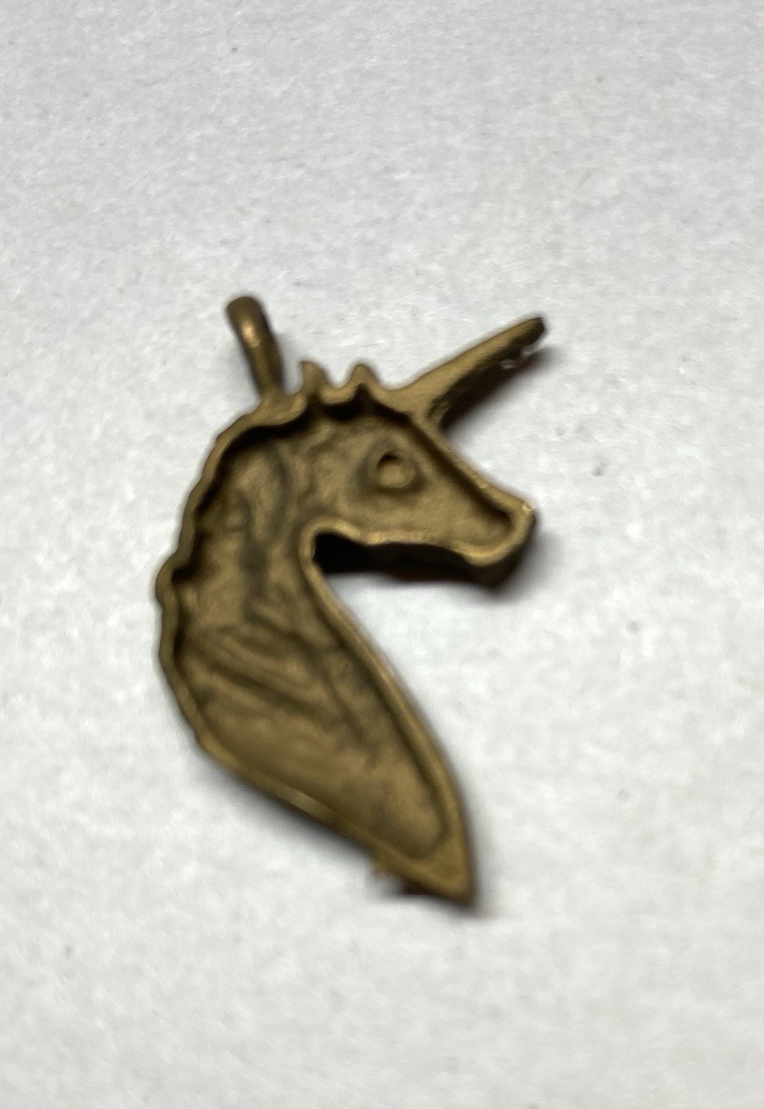 8 pcs. Raw Brass Stamping Finding-Small Unicorn Head charm shape