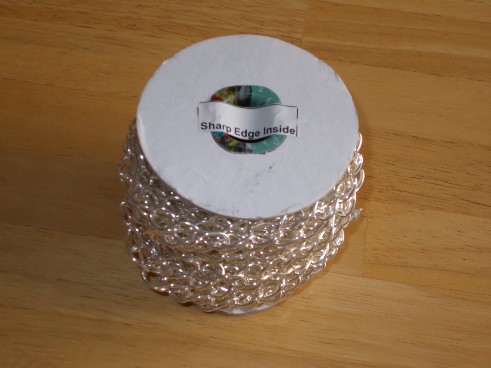 Brass-based, silver-plated, twisted cable chain 13x9MM 50FT / Part# H20-1984CH