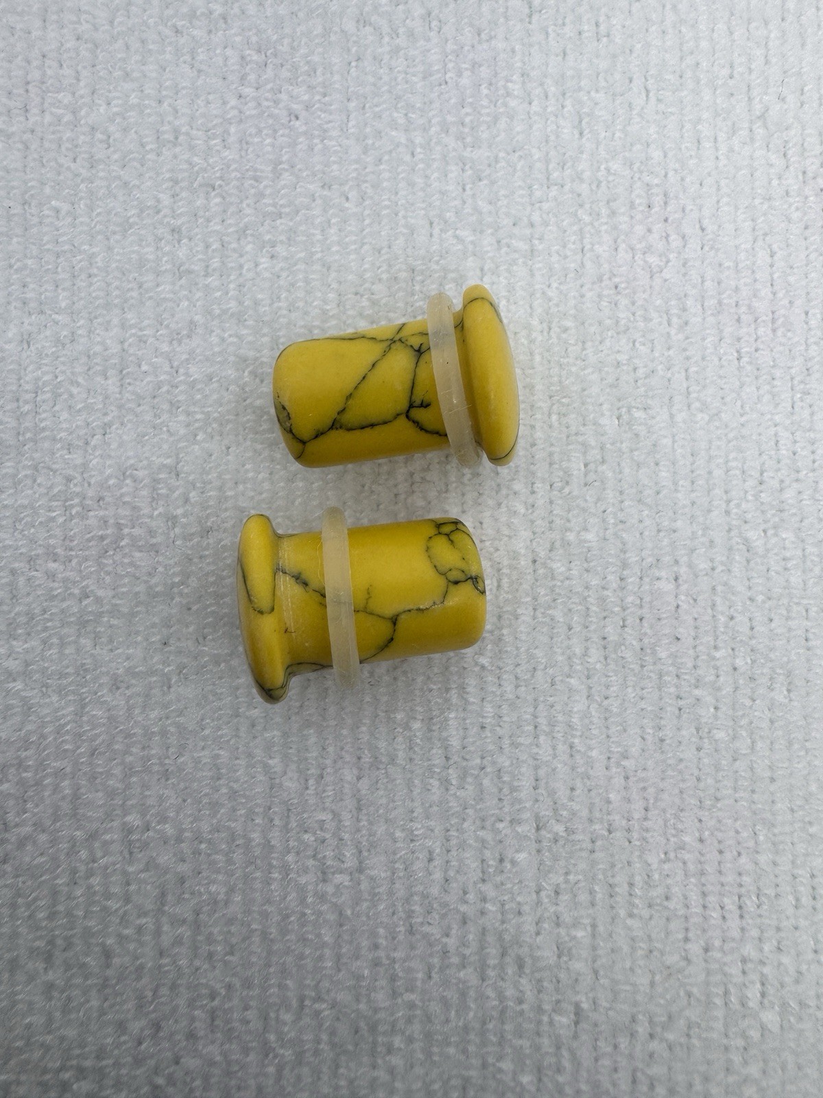 7 Pair 00g 10mm Natural Stone Ear Gauges River Collection