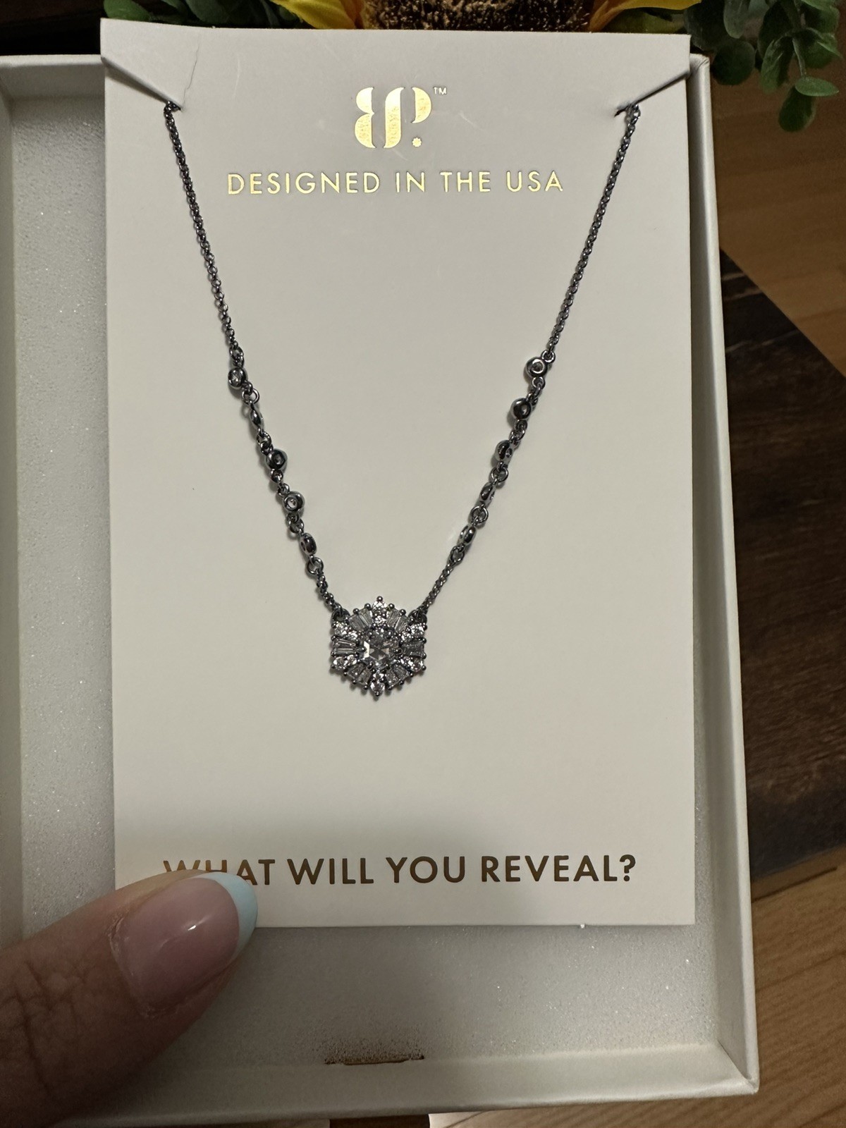 Bomb Party Lumina NK44896 Clarity In Motion CZ Hematite Plating Necklace