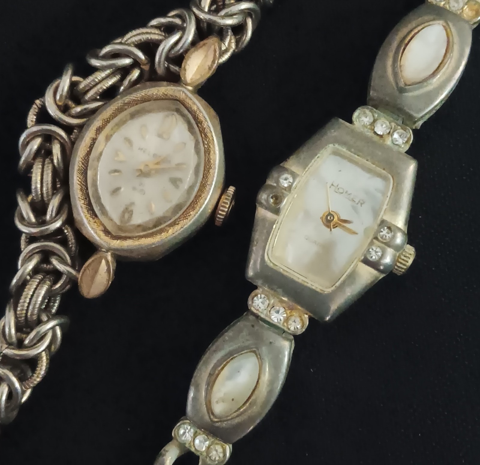 H watch lot 10 watches Hamlin Homer Helbros gold silver tone parts or repair