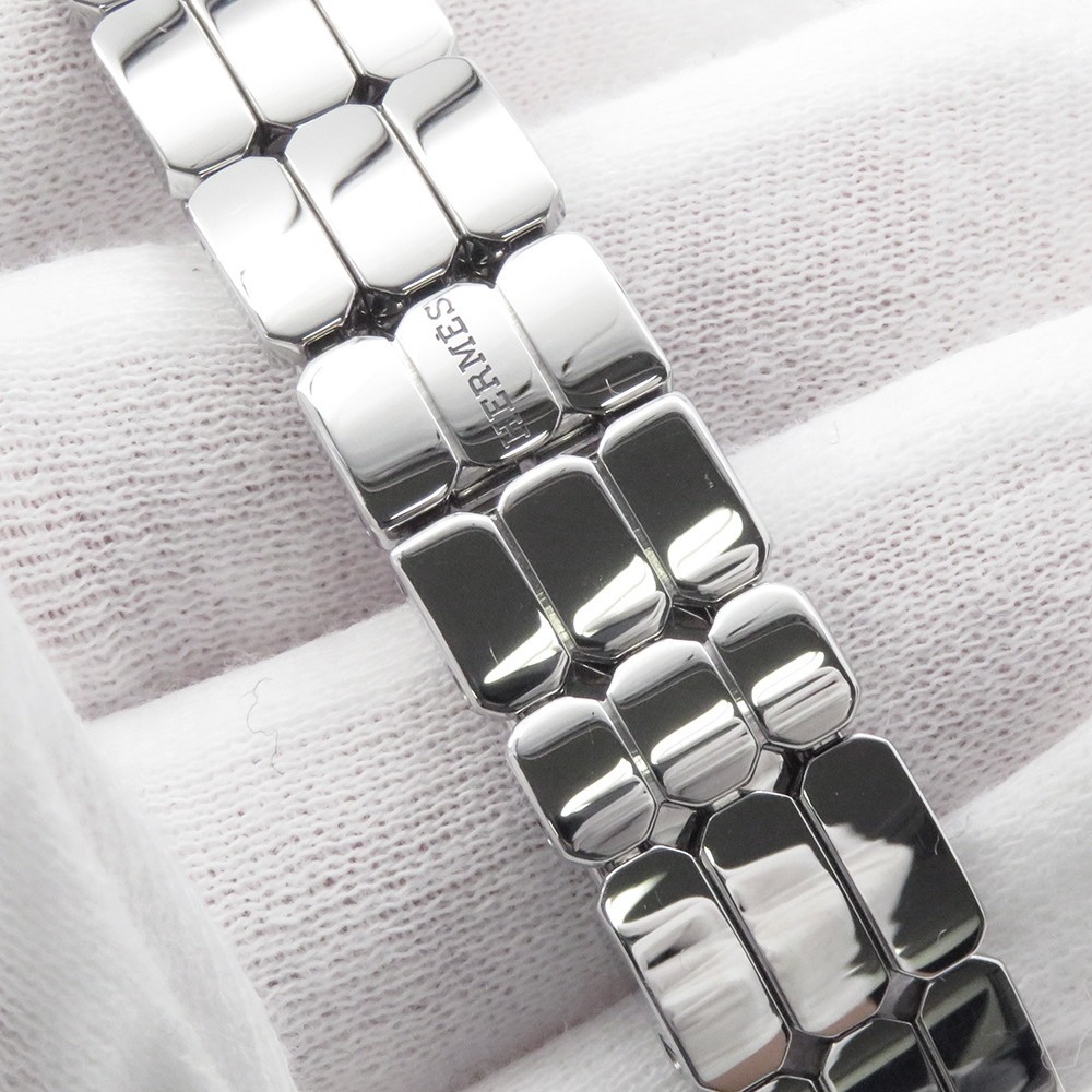 HERMES Kelly watch 16mm Stainless Steel Sparkling White Lacquer Dial KE4.110