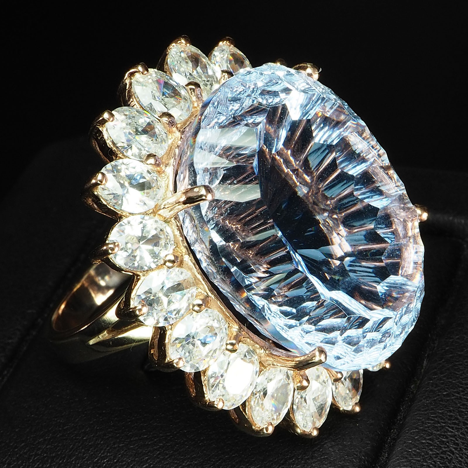 Color Changing Alexandrite Concave 40.90Ct 925 Sterling Silver Rose Gold Rings