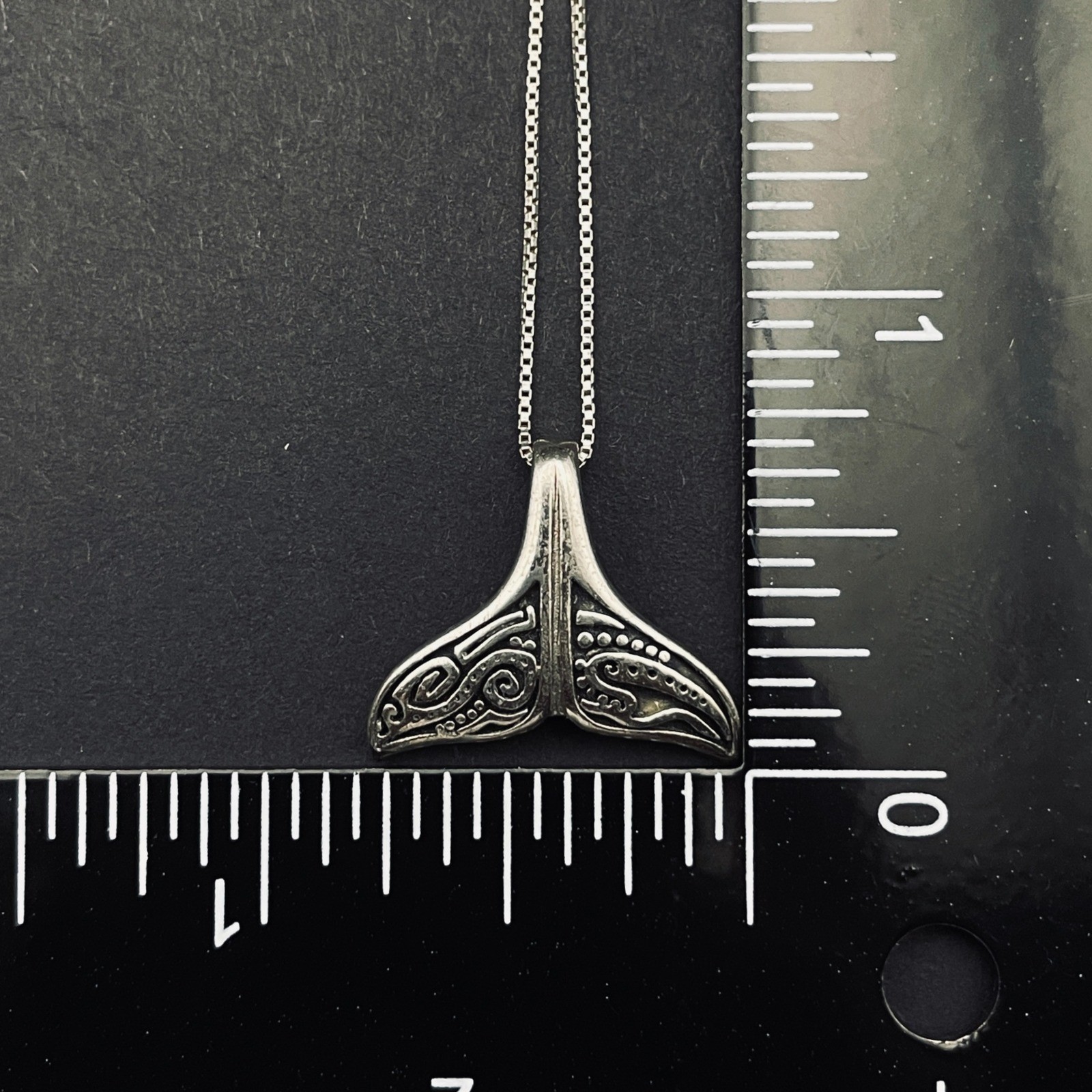 Sterling Silver Aboriginal Orca Whale Tail Necklace Unisex Peter Stone Co PSCL