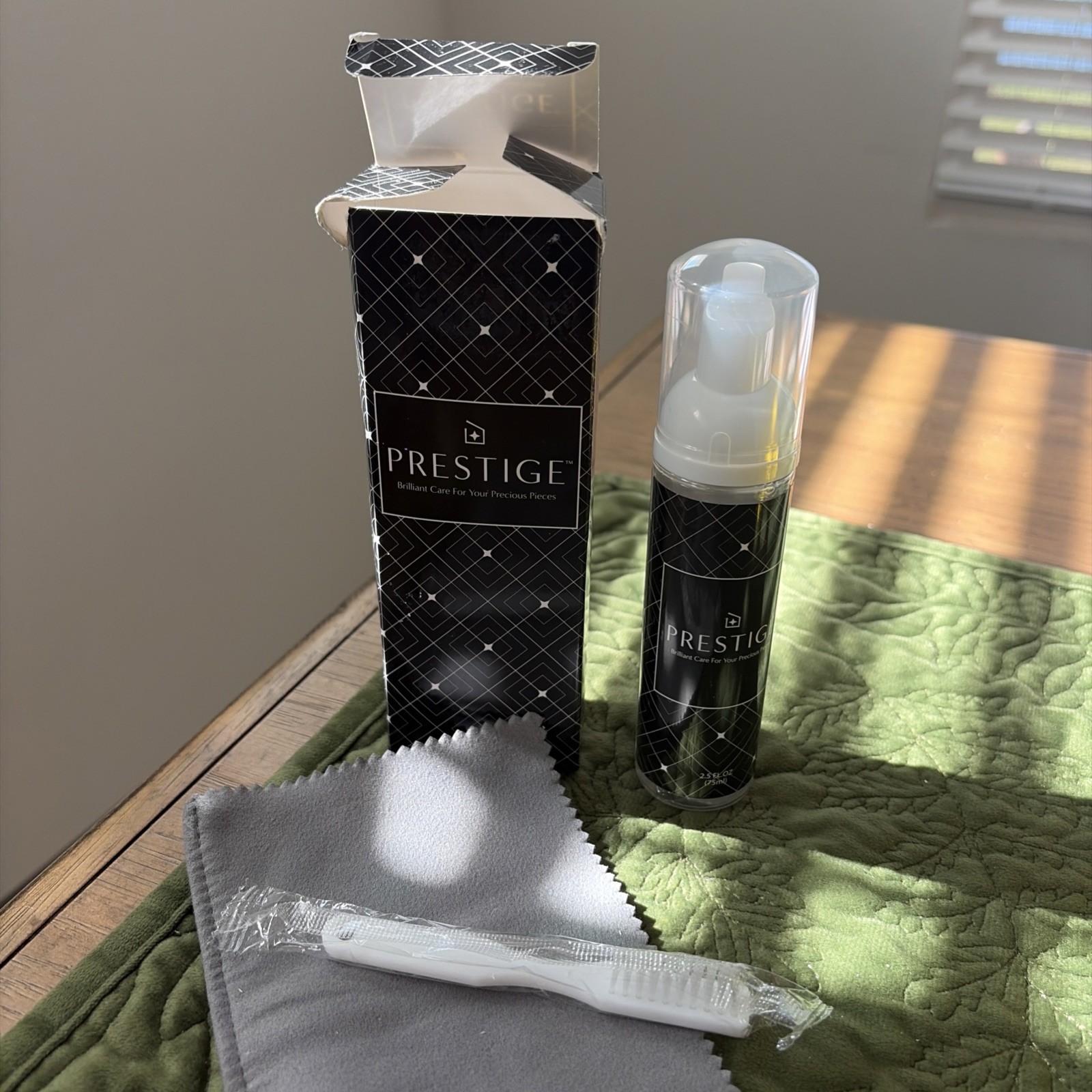 Prestige Fine Jewelry Care Cleaning Kit with Cloth and Brush NIB