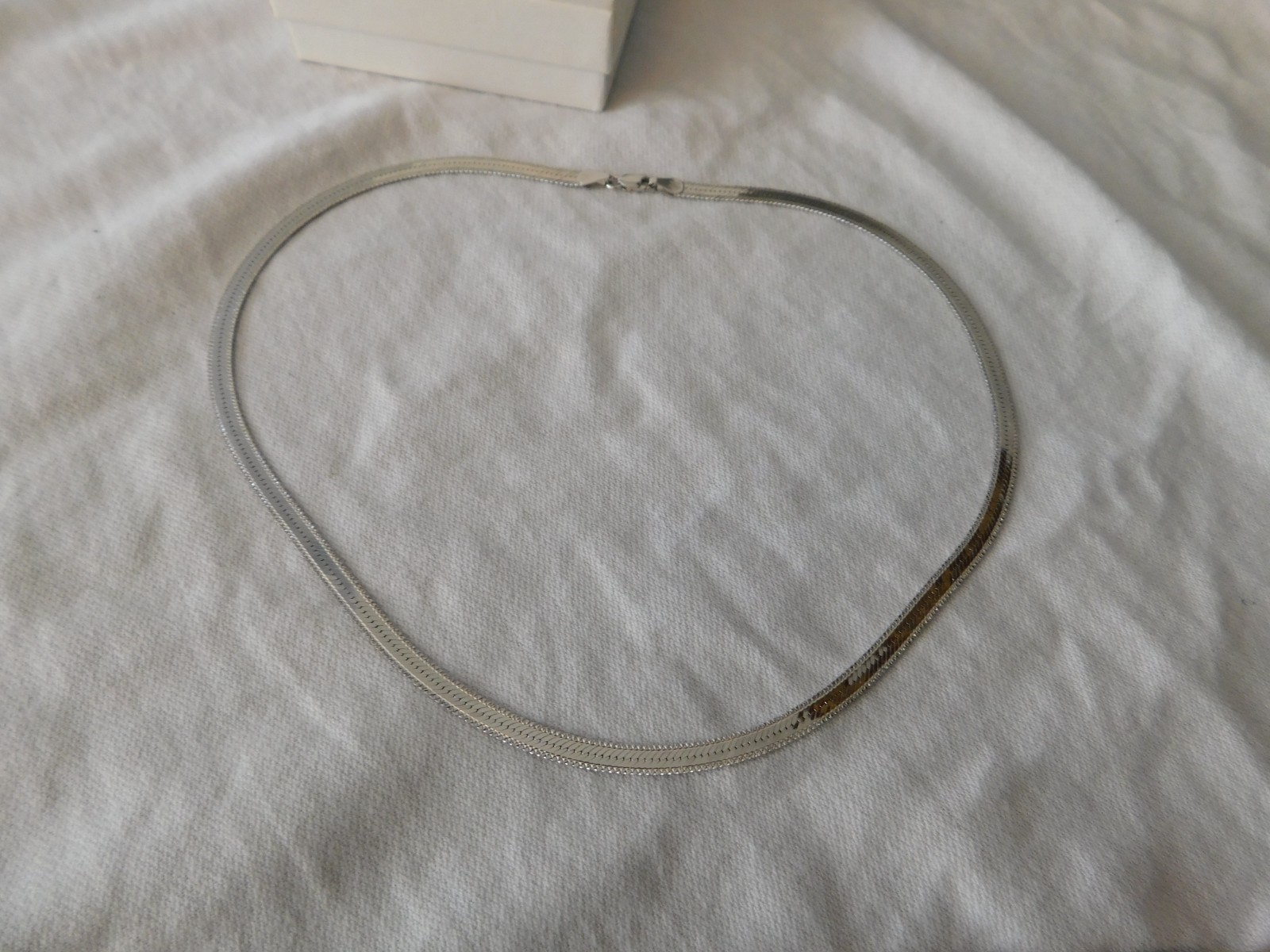 Milor Sterling Silver Chain Necklace 925 Italy 4.5 MM 18 inch Herringbone