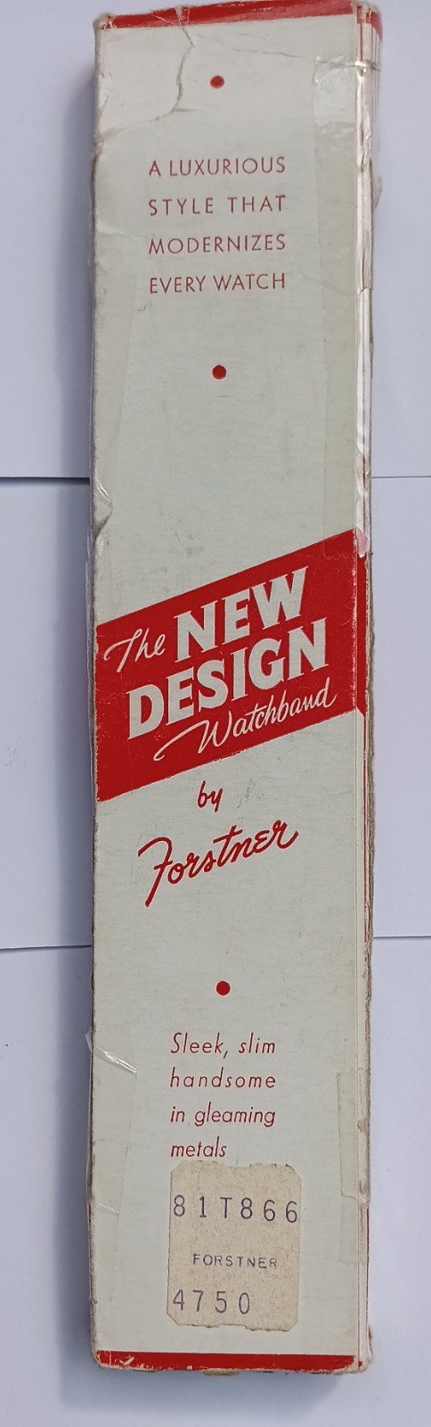 STYLISH 1950’s FORSTNER NOS STAINLESS BUCKLE MESH 16-MM STRAIGHT-END WATCHBAND