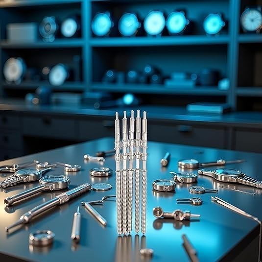 Professional Silver Movement Stem Crown Set for NH35/NH36/NH38/NH39 Watches
