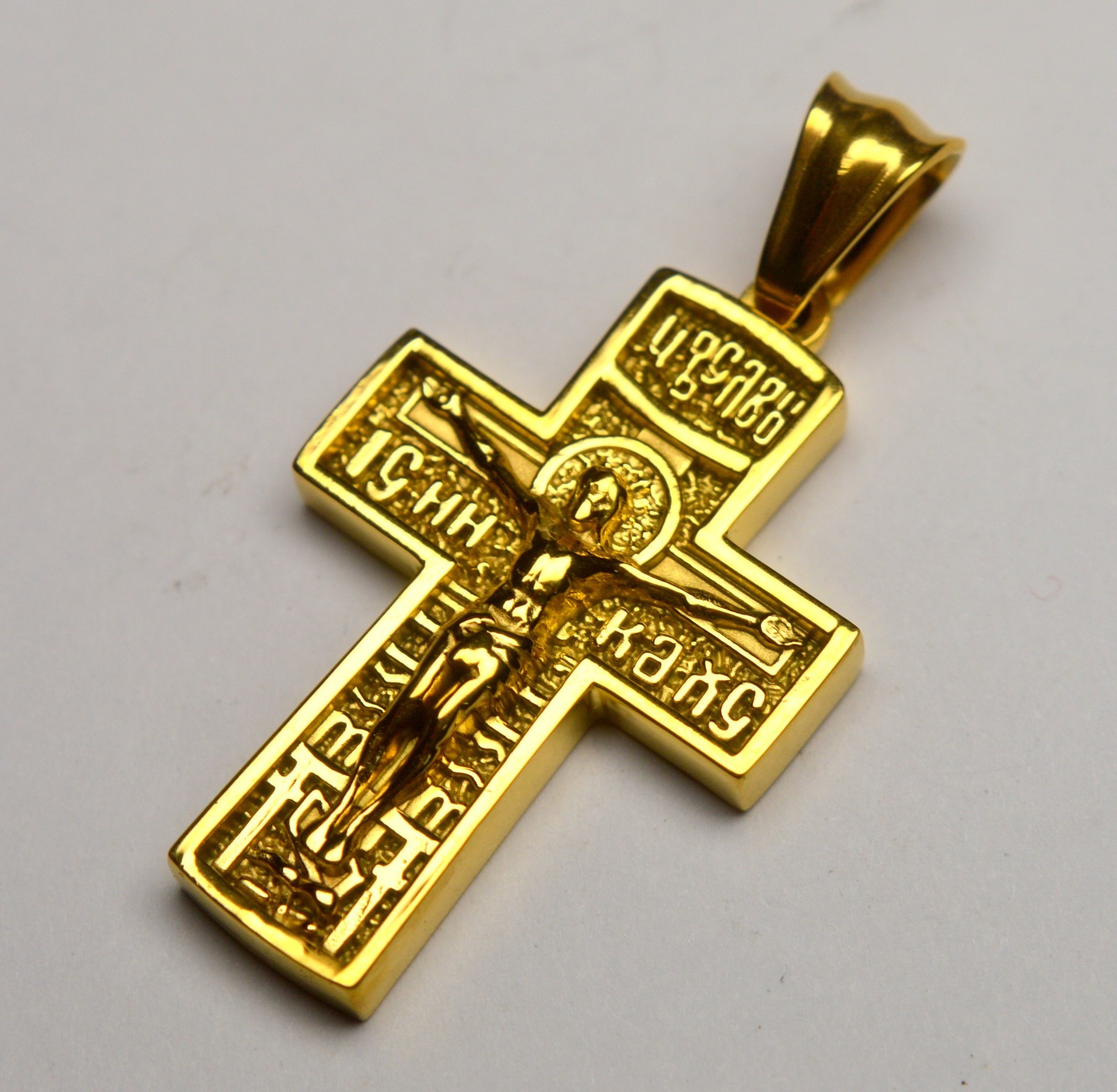 HEAVY & THICK ! RUSSIAN ORTHODOX RELIGIOUS MEN’S CROSS PENDANT 7,93g