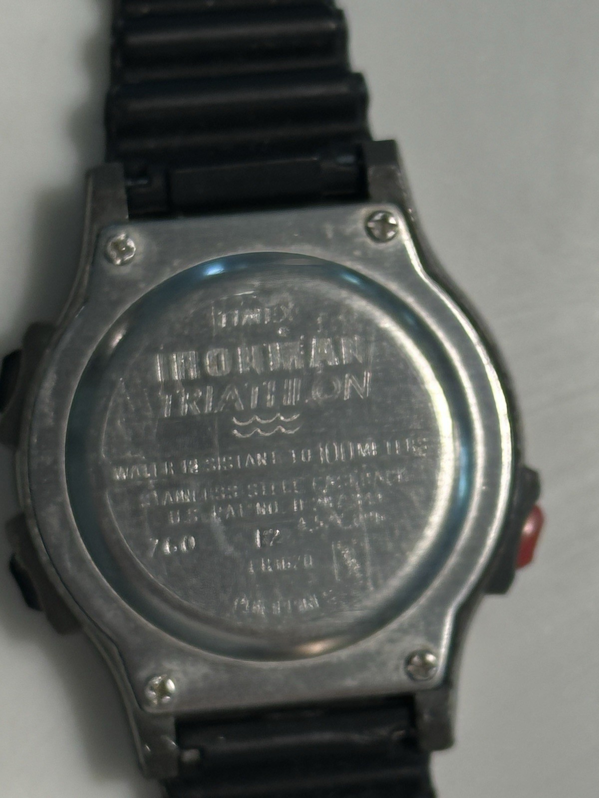 Vintage Timex Ironman 8-Lap Triathlon Watch – Rare Gray/Red – Indiglo – Working