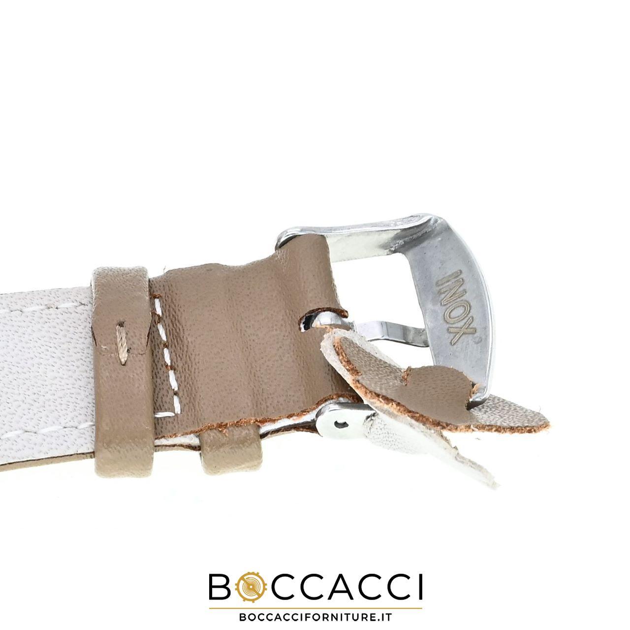 DILOY Cinturino 20mm Beige in Pelle Liscio non Imbottito (NEW)