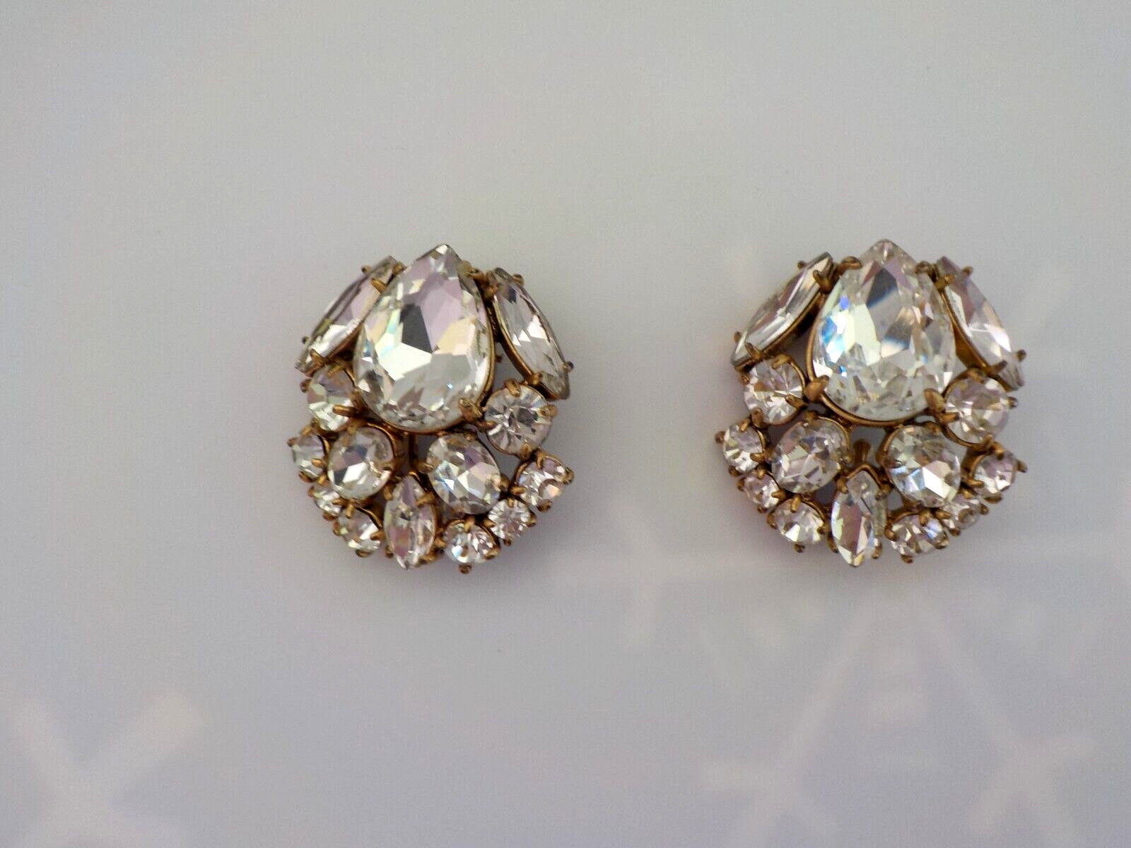 CABI 2 Clear Glass Rhinestone Cluster Removable Chams Only (No Bracelet)
