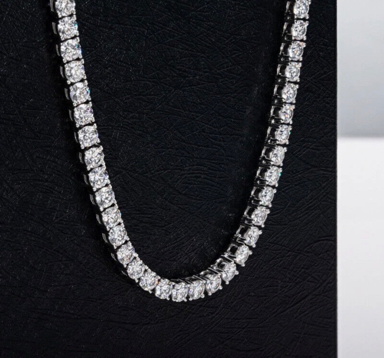 D VVS1 Moissanite Tennis Necklace 100% 925 Sterling Silver 2-6mm Classics with G