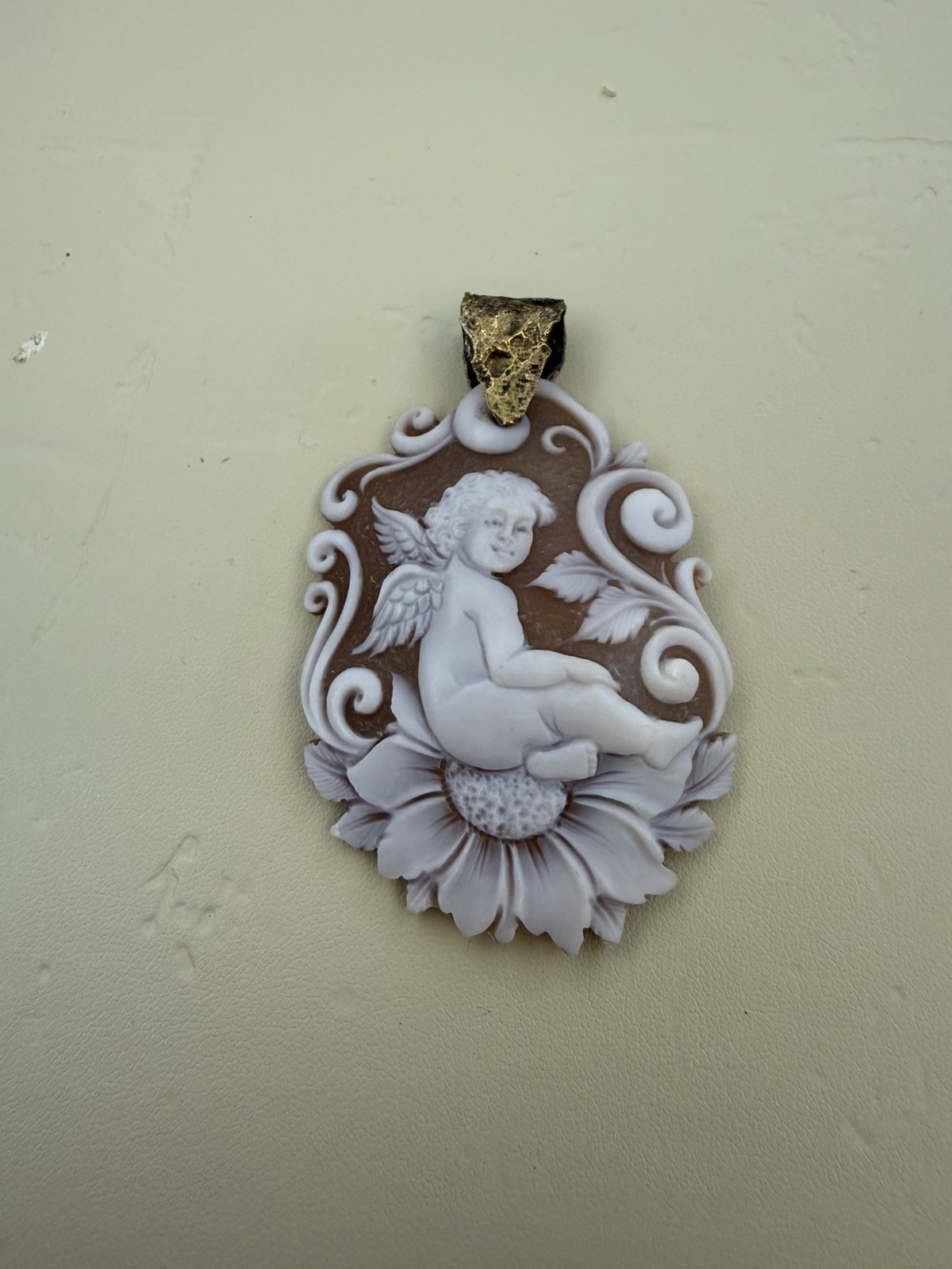 CAMEO PENDANT -SILVER -PUTTINO -Sardonic cameo