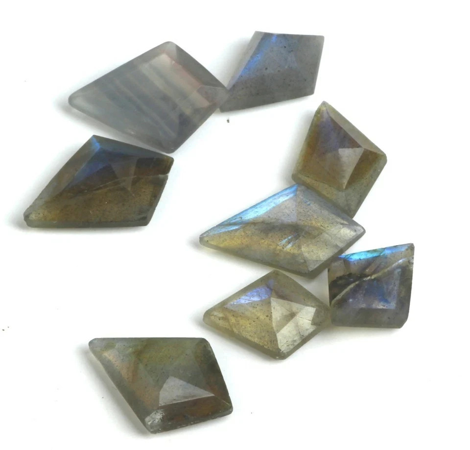 Wholesale Natural Labradorite Faceted Kite Shape Loose Gemstone Lot Jewellery.