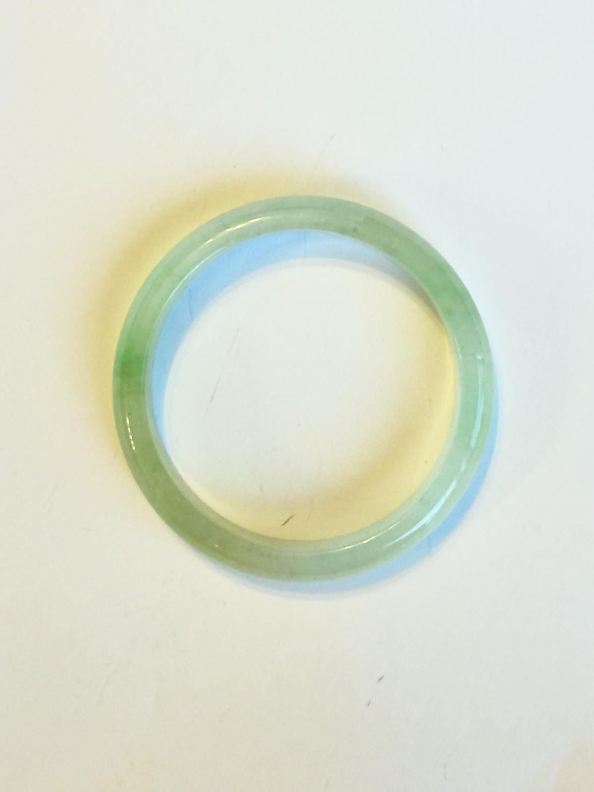 Vintage JADE Bangle Bracelet, Icy Green, Semi-translucent, 40g