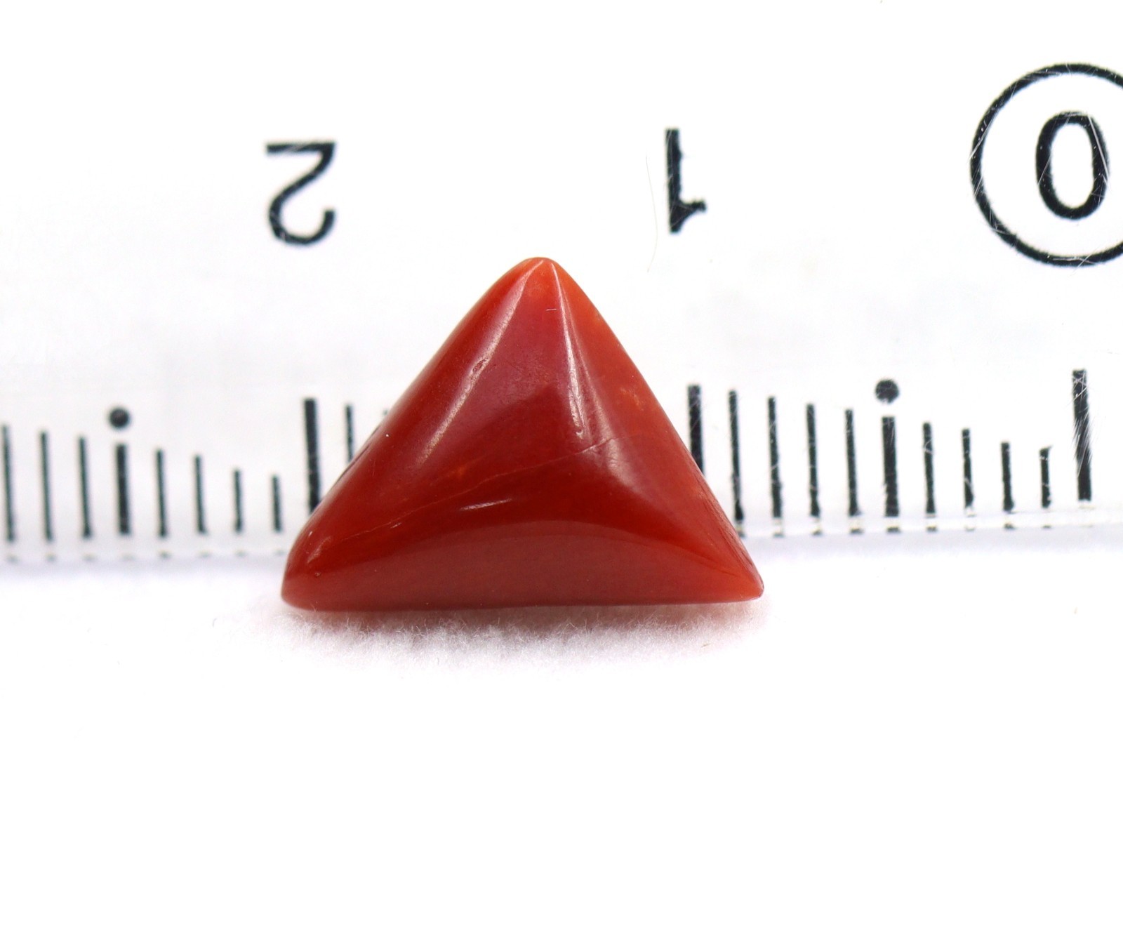 2.57 Ct Natural Coral Orange Color Triangle Shape Italy Loose Gemstone