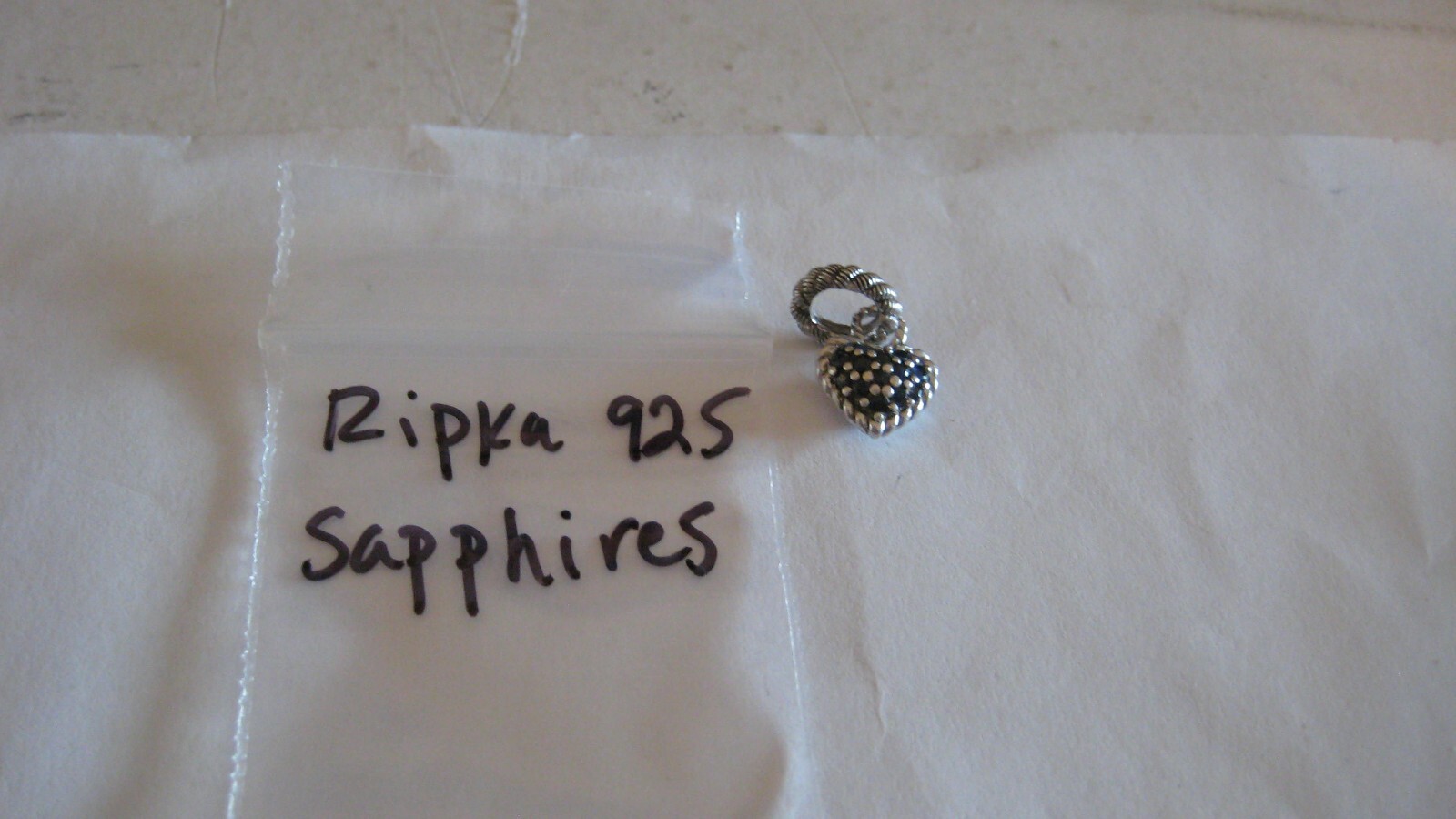 NICE JUDITH RIPKA STERLING SILVER SAPPHIRES, CHARM, DOES NOT OPEN