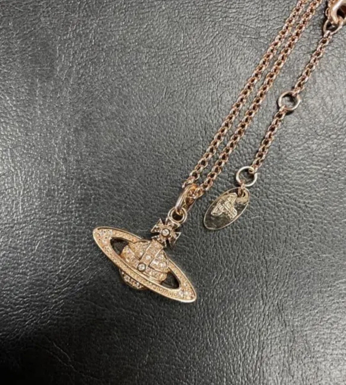 Vivienne Westwood Necklace MINI BAS RELIEF ORB Pink Gold From Japan