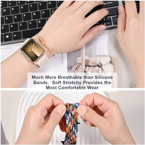 Magnetic Braided Loop Band 38mm/40mm/41mm/42mm(series 11/10) A-Starlight