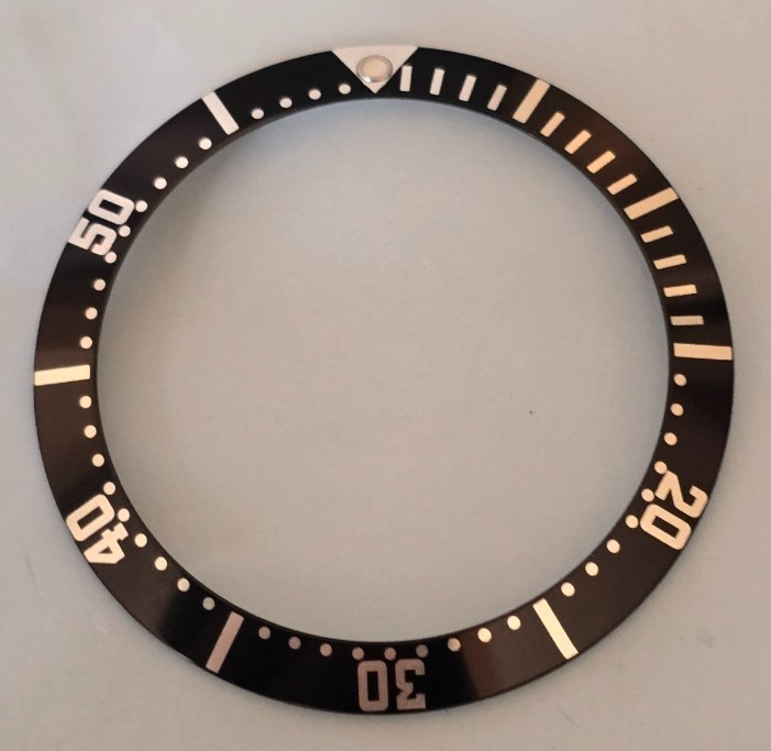 QUALITY OMEGA SEAMASTER BEZEL INSERT 38.0MM 30.6MM 082SU1361 BLACK JAMES BOND