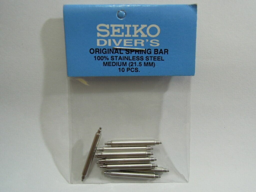 NEW 21.5MM MEDIUM FAT SPRING BARS STAINLESS DIVERS SKX013 (7S26-0030) / SKX023