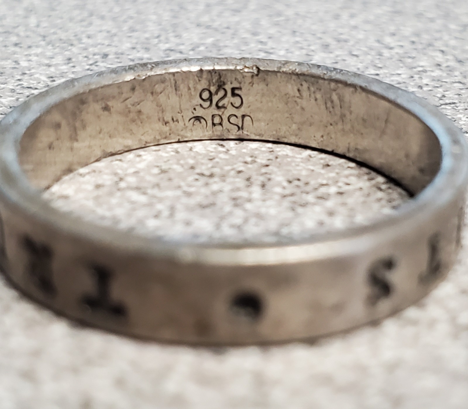 925 BDS True Love Waits Ring 7 Sterling Silver 3g Wedding Band Purity Reminder