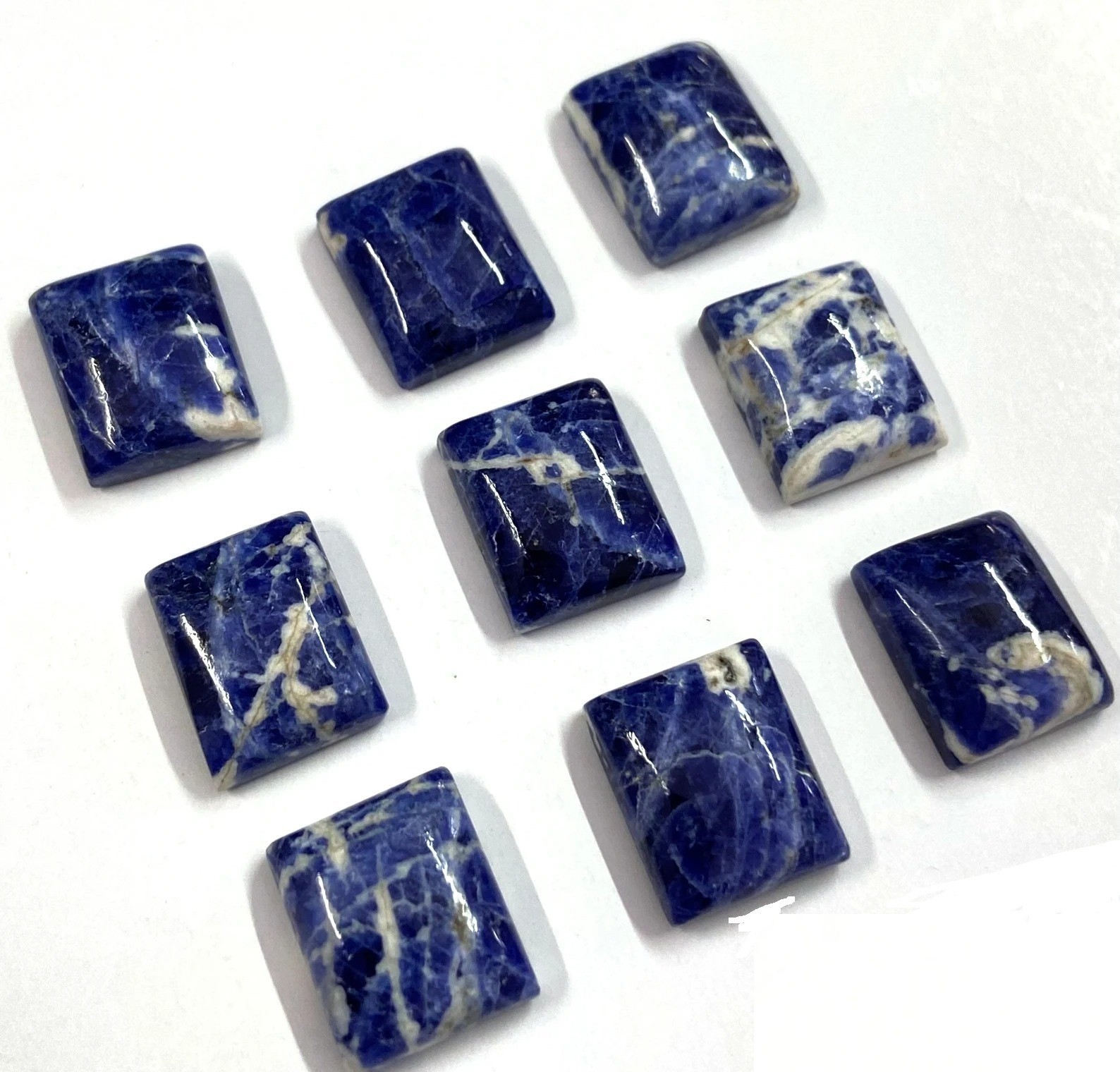 Natural Sodalite Rectangle Cabochon 6x8mm to 20x25mm Loose Gemstone