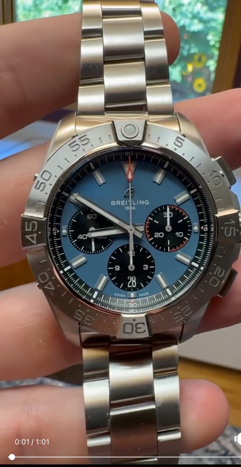 New Breitling Avenger B01 Chronograph 44 Blue Dial Men’s Watch AB0147101C1A1