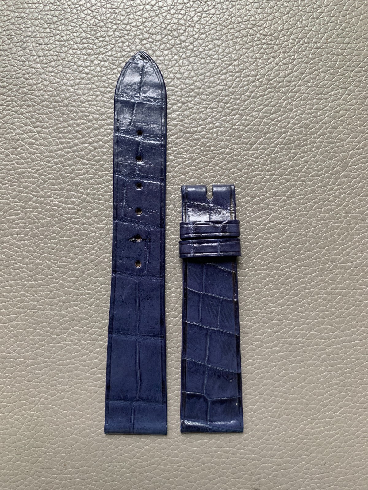 Navy Blue Genuine Leather Skin Watch Strap Band 10..17 18 19 20 21 22 23 24 26mm
